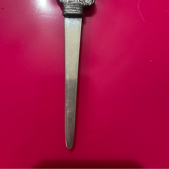 Vintage Pewter Hefty Letter Opener with Golf Bag and Golf Clubs 1985 by Metzke - Picture 4 of 6